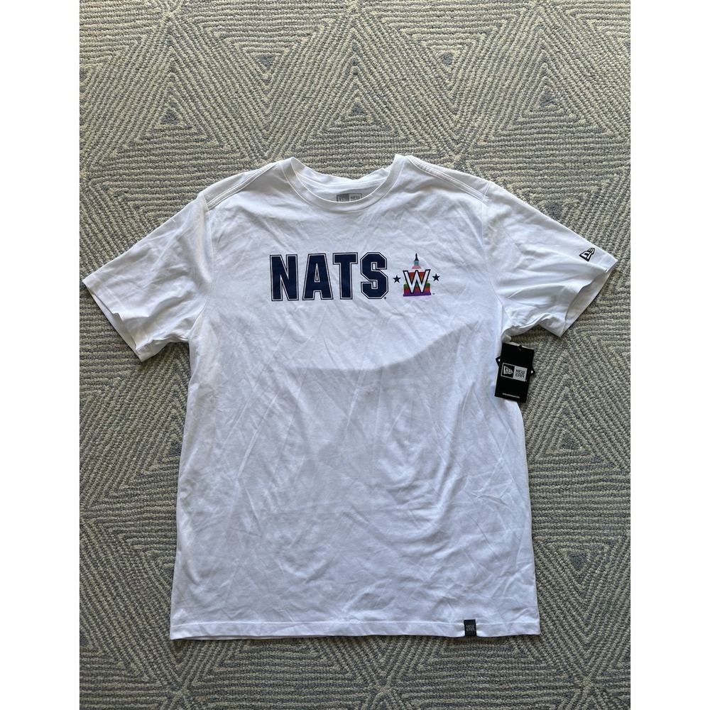 Washington Nationals New Era Pride‎ Shirt - White - Large - NWT